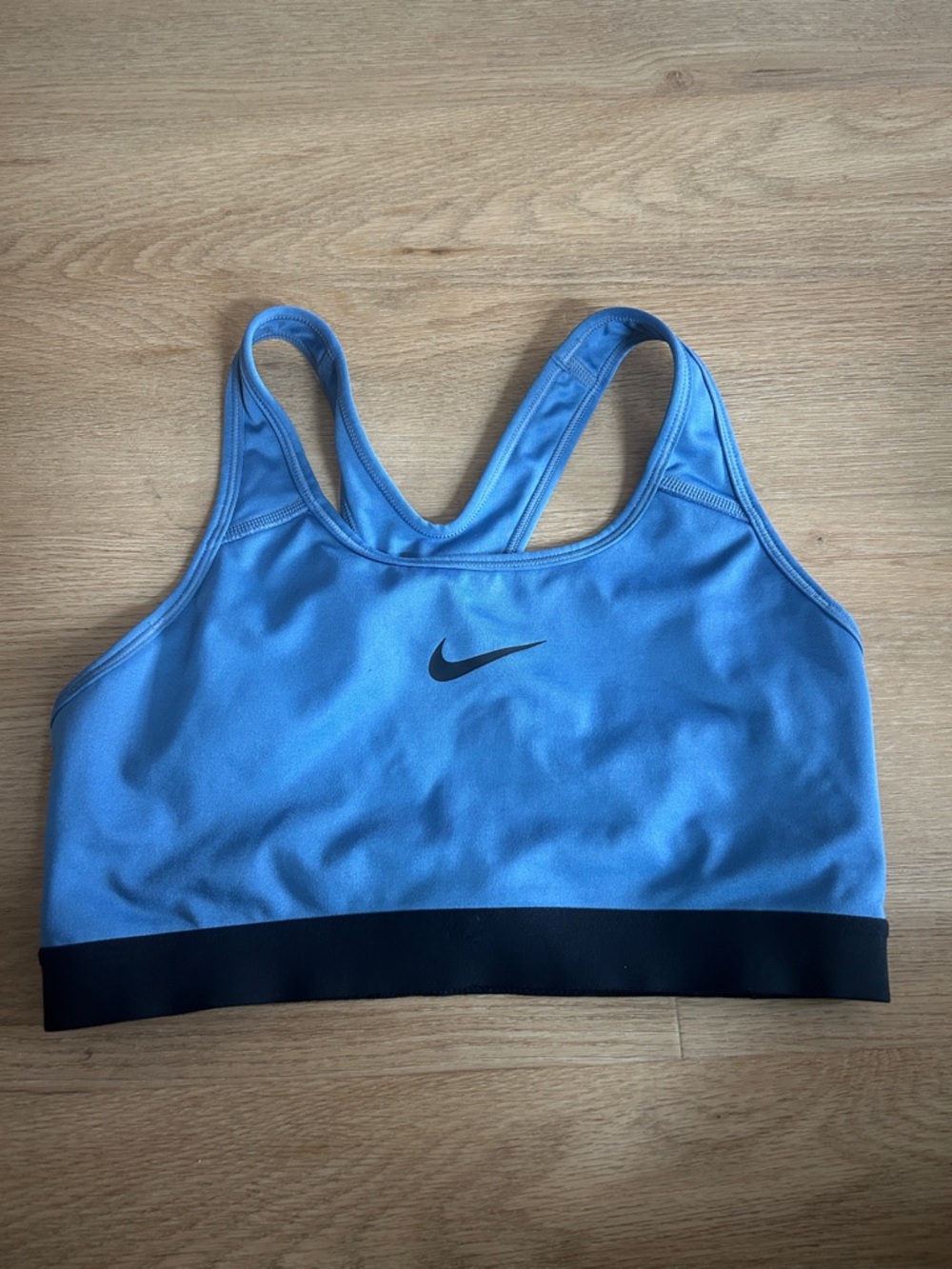 Nike Light Blue Sports Bra with Black Band - Racerback Support